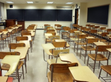 Does this photo of a High School classroom bring back memories? Remember "autographing" the back of the seat in front of you for posterity's sake?  Photo by Tiffany Szerpicki from Blaine, Minnesota.